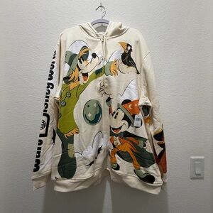 Disney Parks Zip Hoodie - Halloween Mickey & Friends - Tan XXL